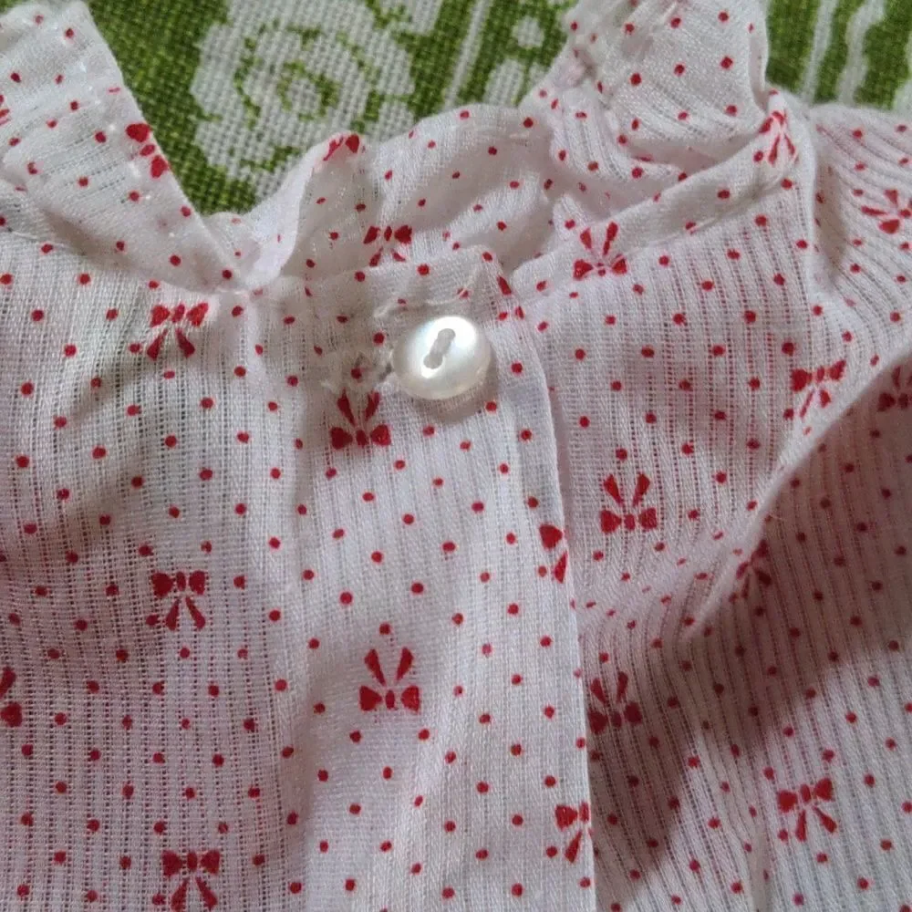 80s Vintage‎ Smocked JCPenney Toddler red & white dress